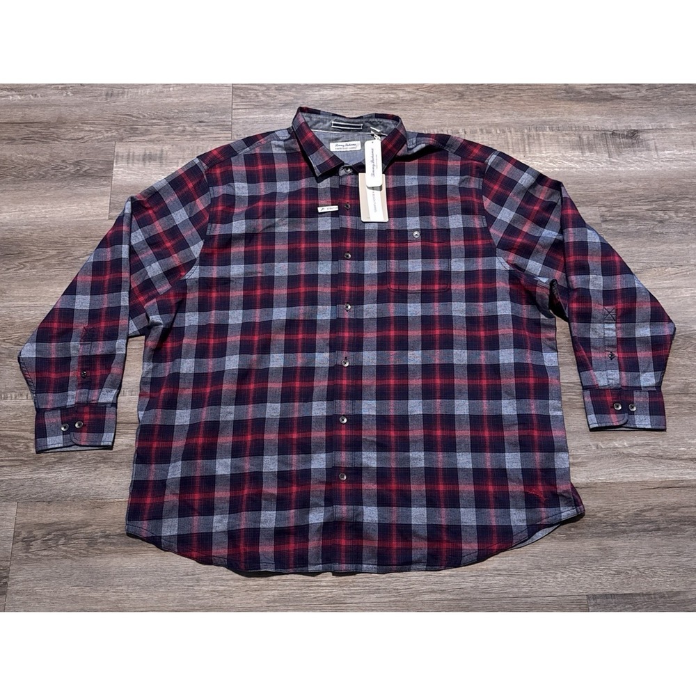 NEW Tommy Bahama Canyon Beach Flannel Men's Size 3XLB Cozy Check Shirt